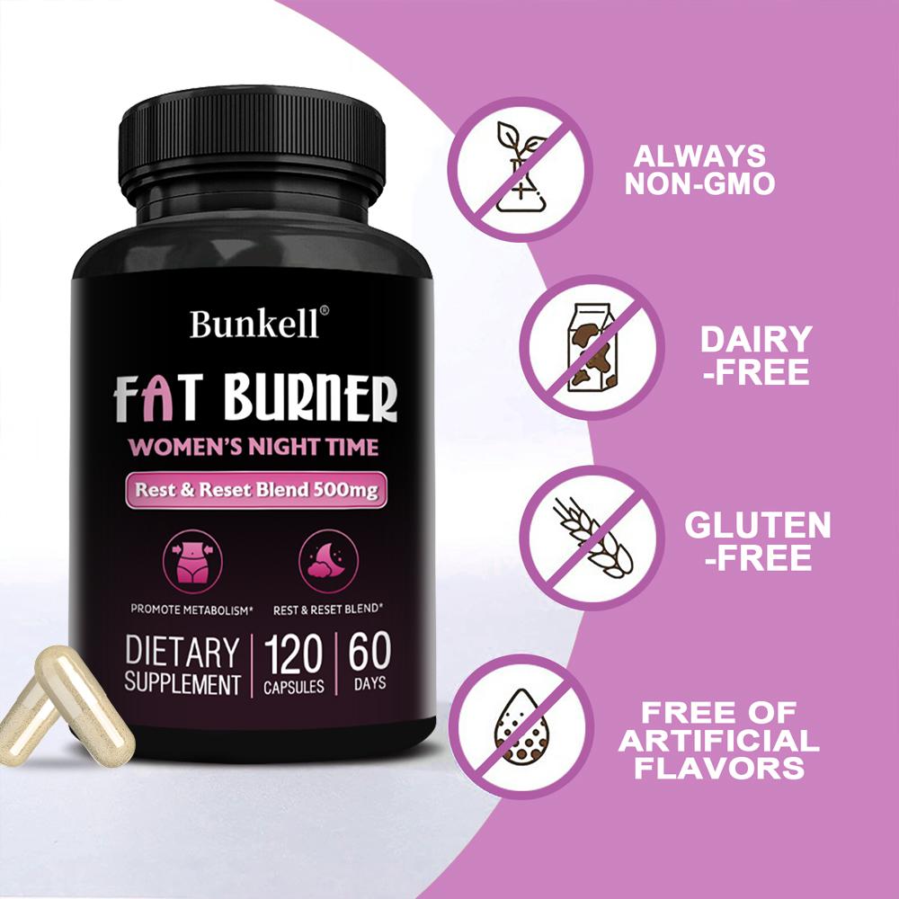 Women's Nighttime Fat Burning Capsules 500mg, 120 Capsules