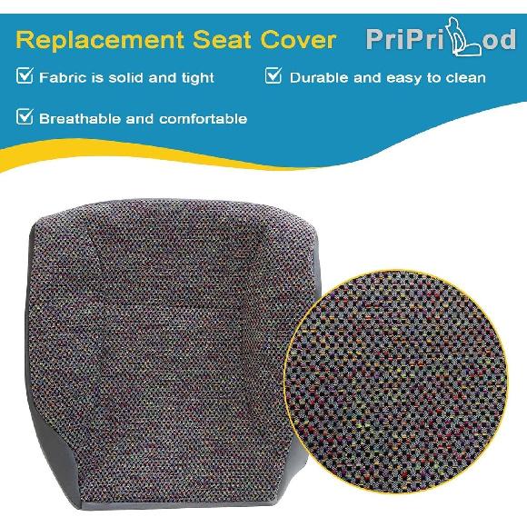 

Priprilod Fabric Cloth Driver Side Bottom Replacement Seat Cover Compatible with Dodge Ram 1500 2500 1998 1999 2000 2001 2002