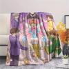 Cardcaptor Sakura Group & Magical Pattern Flannel Blanket, Comfortable for All Seasons, Home Decor, Warmth and Comfort, Perfect for Gifts.