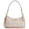 Teri 24 Allover Print Zip Closure Design Coated Canvas And Leather Shoulder Bag Medium Women Shoulder Bag Pink CDZ05-IMM8C