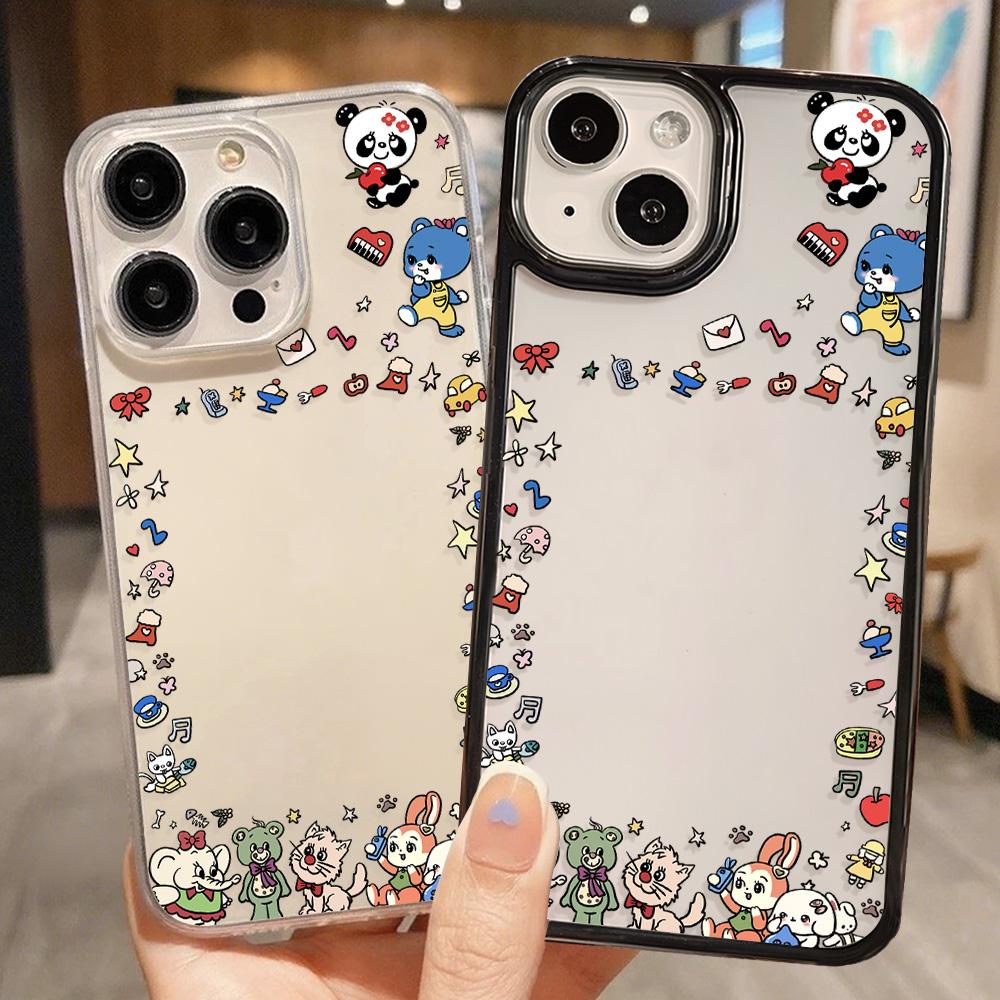 Acrylic Phone Case for iPhone 11 12 13 14 Pro 12 14 16 Pro Max for Samsung A16 A36 A56 S24 FE High-quality Painted Anti-fall Mobile Phone Case