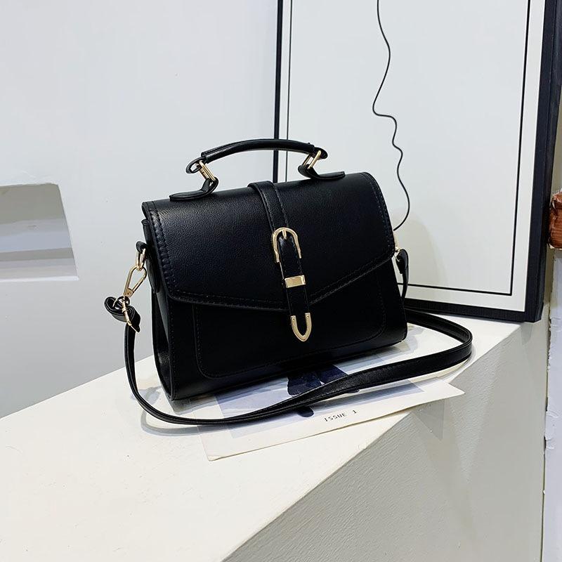 New Bag Simple and Fashionable Women's Bag Shoulder Bag Crossbody Handbag Soft Leather Small Bag Solid Color Small Satchel