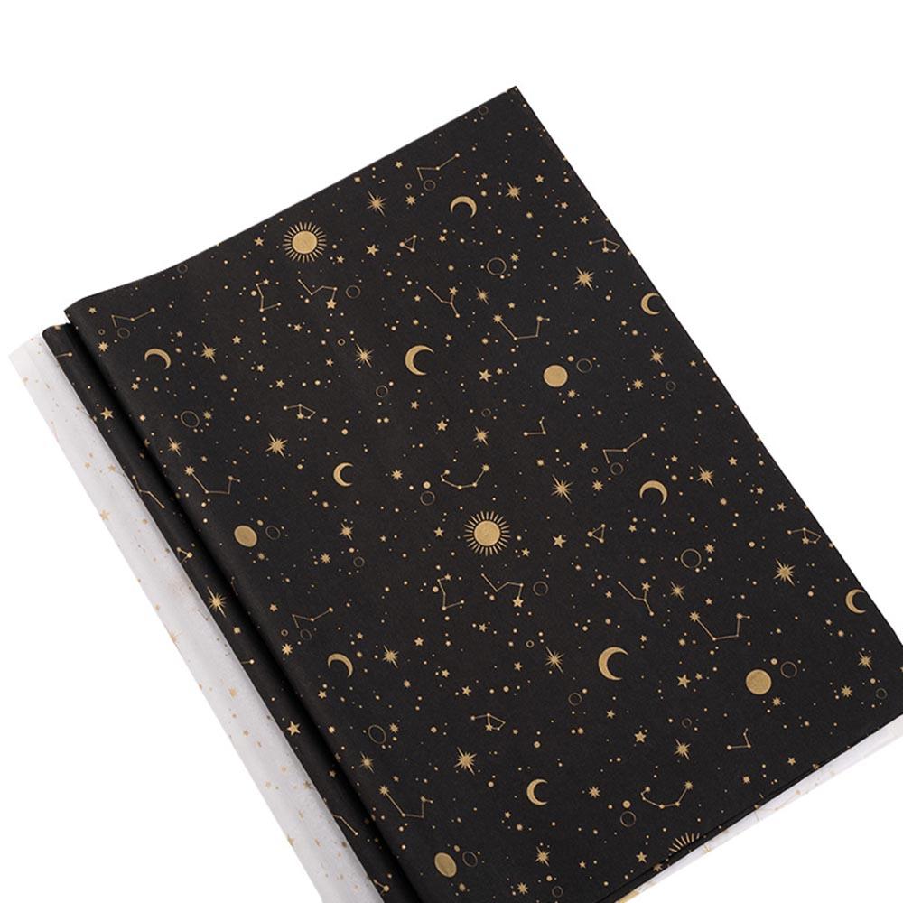 20 Sheets/Pack Starry Sky Tissue Paper Stars Moon Constellations Pattern Gift Wrapping Paper Christmas New Year Wrap Paper