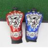 1 Set Pu Golf-sports Wood Club Head Cover Skull Pattern Exquisite Cue Cap Cover With Exquisite Embroidery Craftsmanship Cover