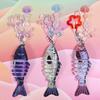Vintage Cute Fish Phone Lanyard DIY Acrylic Bow Star Bag Charm Handmade Y2K Aesthetic Keychain Accessory for Women Girls