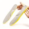 One Pair of O-shaped Leg Correction Insoles for Adults - Shock-absorbing and Breathable Plug-in Design, with Yellow Accents and Textured Surface