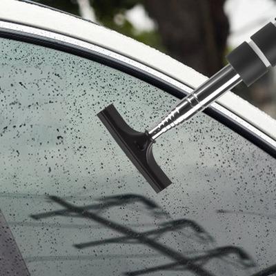 Car Telescopic Rearview Side Mirror Squeegee Glass Cleaning Tool For Window Front Windshield Rainproof Cleaning Brush Scraper