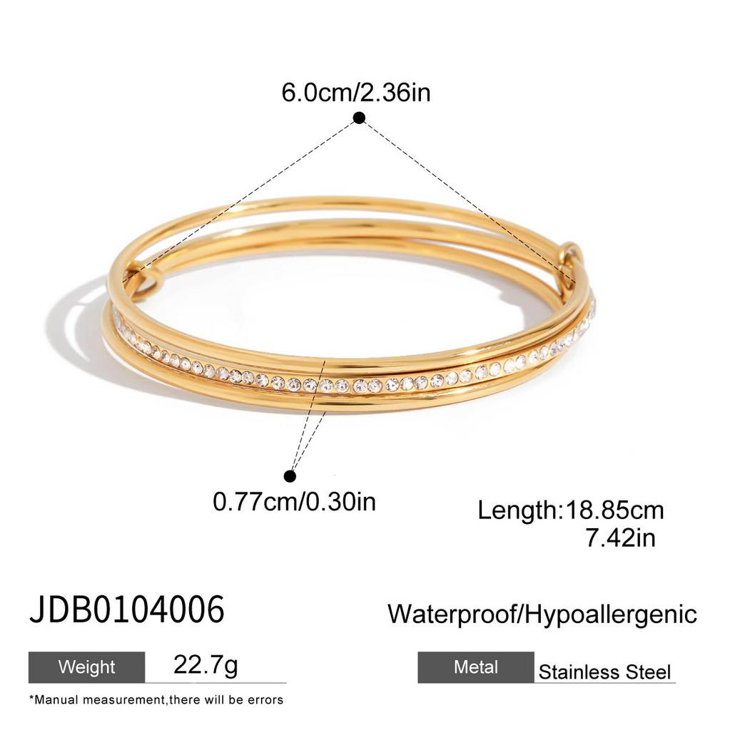 18k vacuum electroplated stainless steel plain ring gold bracelet does not fade titanium steel jewelry explosion