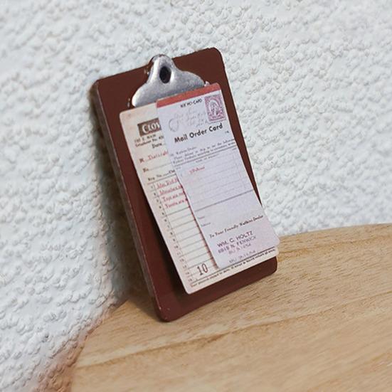 Miniature Menu Board Mini Clip Board with Menu Card Doll Accessory for 1/6 1/12 Doll Mansion Cafe Restaurant Scene