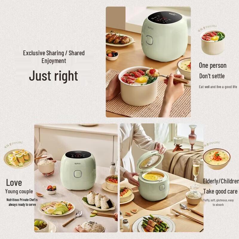 SUPOR Inteligentny Mini Garnek do Gotowania Ryżu 1.6L z Ceramicznym Naczyniem