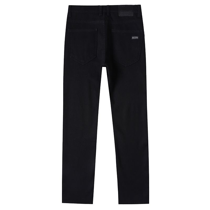 Autumn Winter Men Black Straight Stretch Denim Thick Velvet Pants Warm Jeans Casual Fleece Line Trousers Male Plus Size