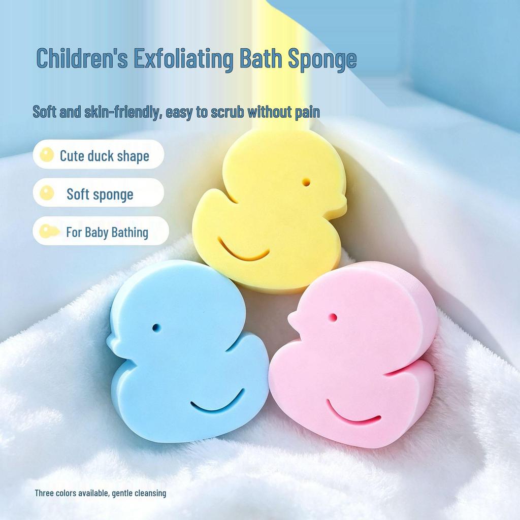 Children's Cartoon Bath Sponge - Painless PVA Rubbing Cotton Scrubber
