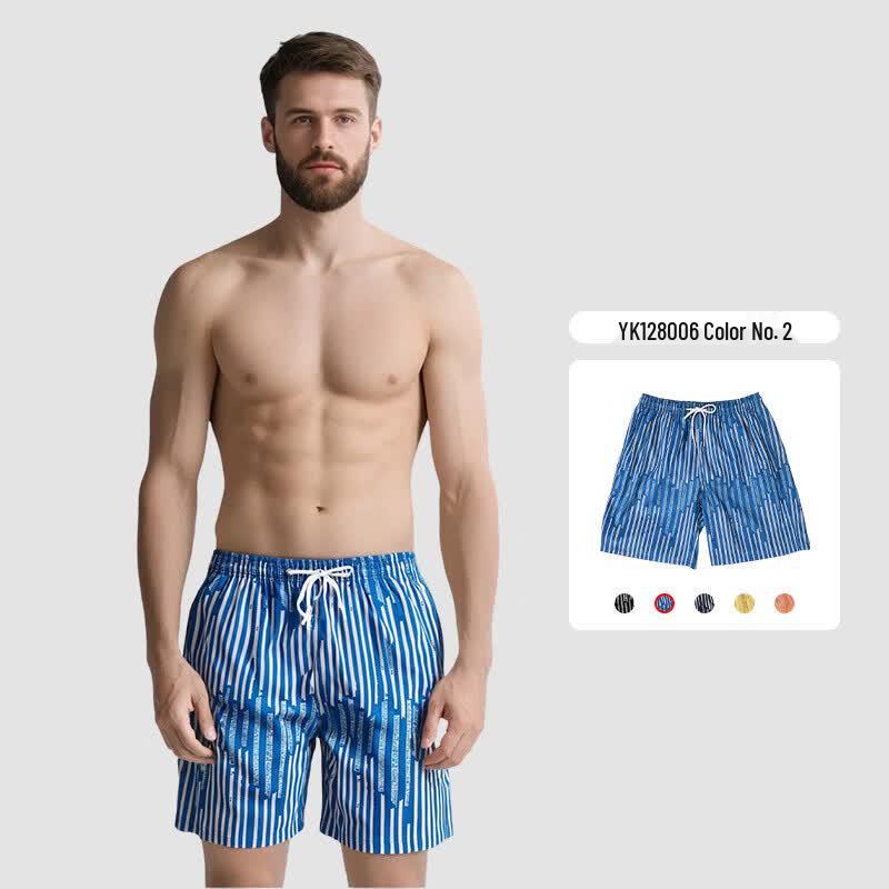 

Jun Kiss Men s Striped Surfing Beach Shorts