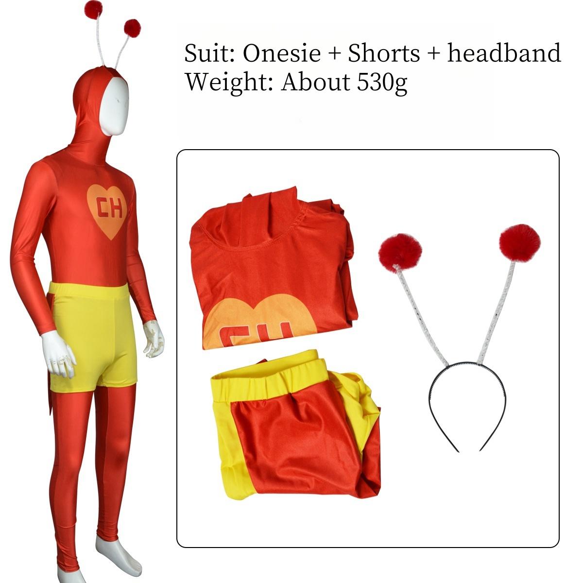 Komiek Cosplay Kostuum Jumpsuit Korte Broek Mexicaans Chespirito 4 Halloween Cosplay Bij Kostuum Kleding Outfits S rood