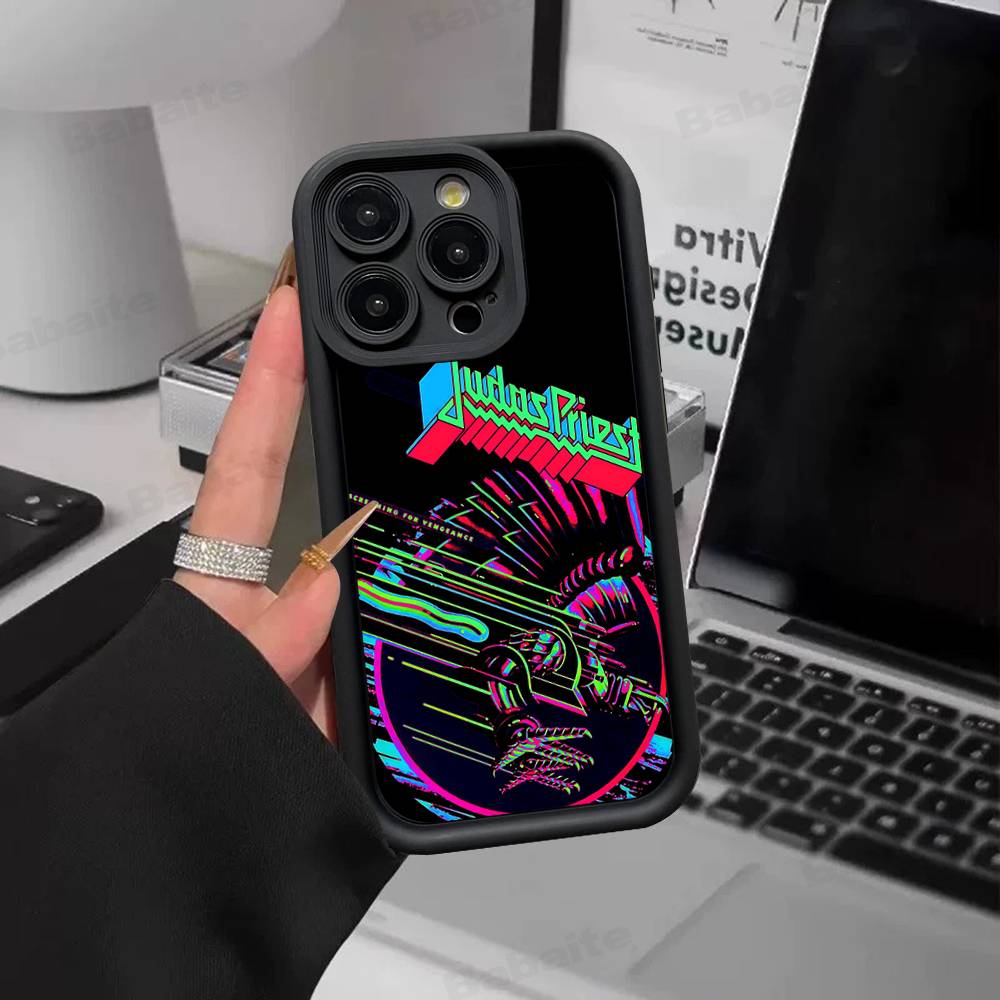 Band J-Judas P-Priest Handyhülle Für IPhone 17 16 15 14 13 12 11 Air Plus Pro Max Weiche Rückabdeckung