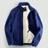 Island Fleece Jacket Composite Velvet ~ Autumn and Winter Thickened Fleece-lined Men's Polar Fleece Outerwear Stand Collar Plus Size Warm Jacket