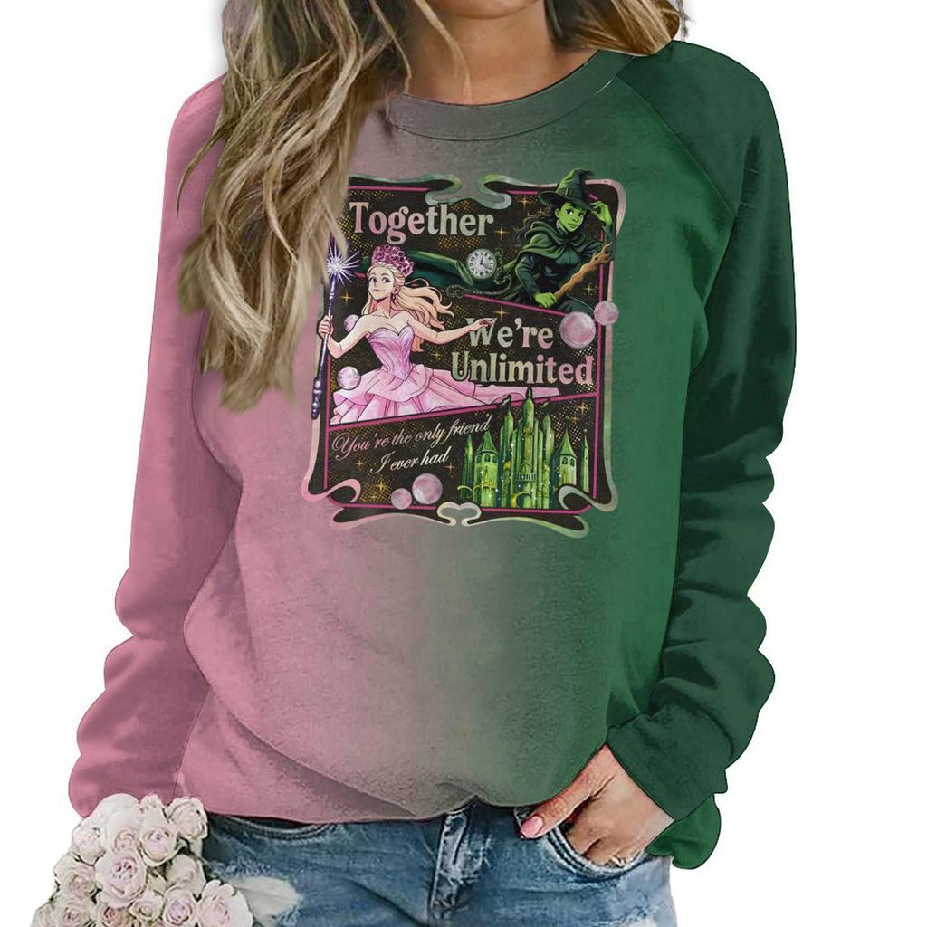 Women's Fashion Casual Long Sleeve Loose Printed Sweatshirt Top