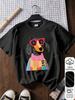 Funny Dachshund Dog Printing TShirt Women Cotton Summer T Shirt Comfortable Soft ONeck Oversized Tops Street Womans Clothes