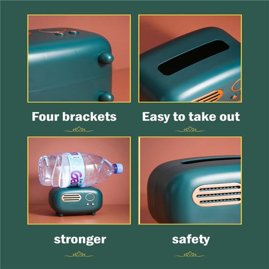 Retro Radio Model Tissue Box Desktop Paper Holder Napkin Case Organizer Ornament Home Decoration Durable Living Room Table Tissue Paper Storage Box