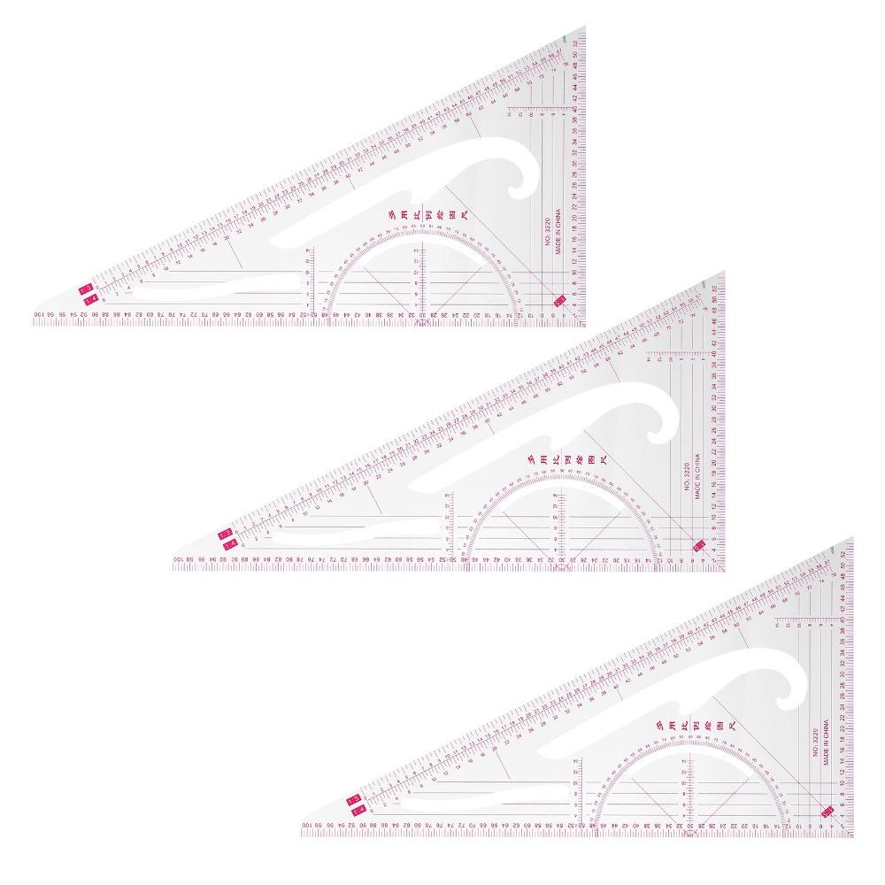 3pcs Clear Markings Garment Ruler Precise Measurement Scale Multifunctional Ruler Pattern Making