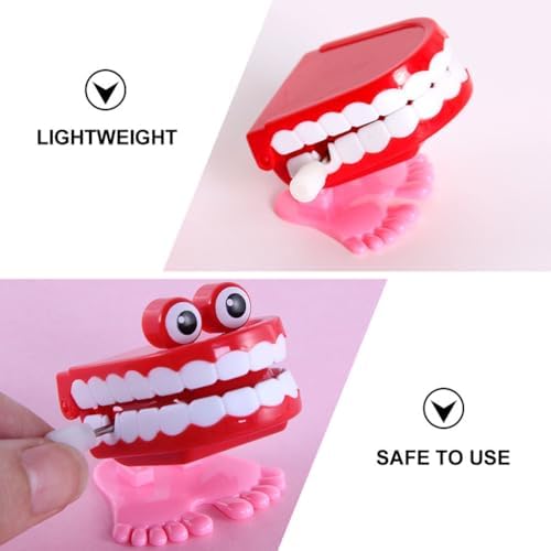 7pcs Wind Up Teeth Toy, Chattering Teeth Dental Care Demonstration Toy, Halloween Decoration, Party Favor for Kids Boys Girls Birthday