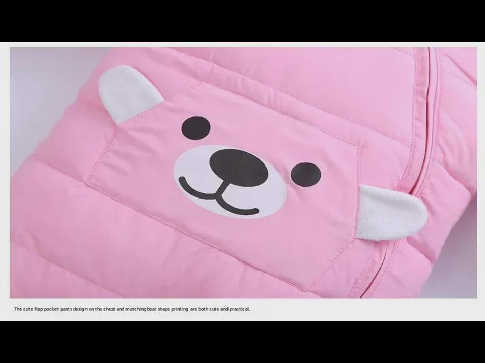 Teplá bavlněná kombinéza pro novorozence – Hřejivý podzimní/zimní kojenecký outfit