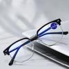 Fashion Square Glasses Anti-blue Light Glasses Men Semi Rimless Eyewear for Women Office Computer Goggle
