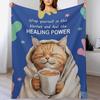 Cartoon Bow Tie Checkered Design Fleece Blanket Playful Kawaii Style Soft Warm Throw Interior Decoration Bedding Cover For Home