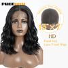 FREEDOM 13X7 Synthetic Lace Front Wigs For Women Short Bob Lace Frontal Wig Natural Curly Wavy Ombre Brown Blonde Cosplay Wigs