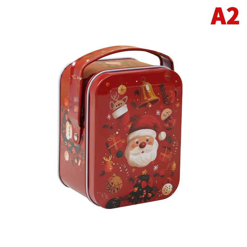 

Christmas Gift Tin Box Cartoon Santa Claus Merry Christmas Tinplate Boxes Xmas New Year Candy Cookie Packaging Boxes Decorations A2