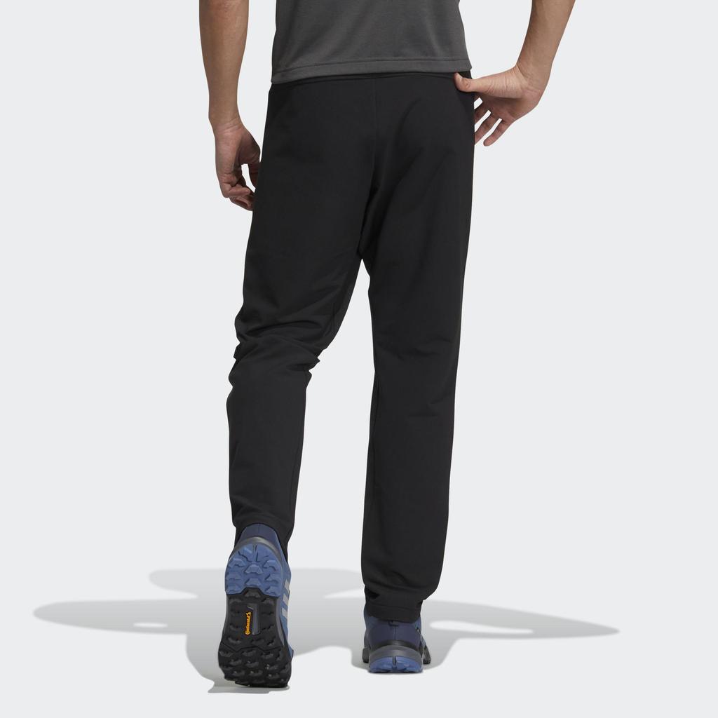 Adidas Logo Print Casual Tapered Pants Men Bottoms Black IC4370