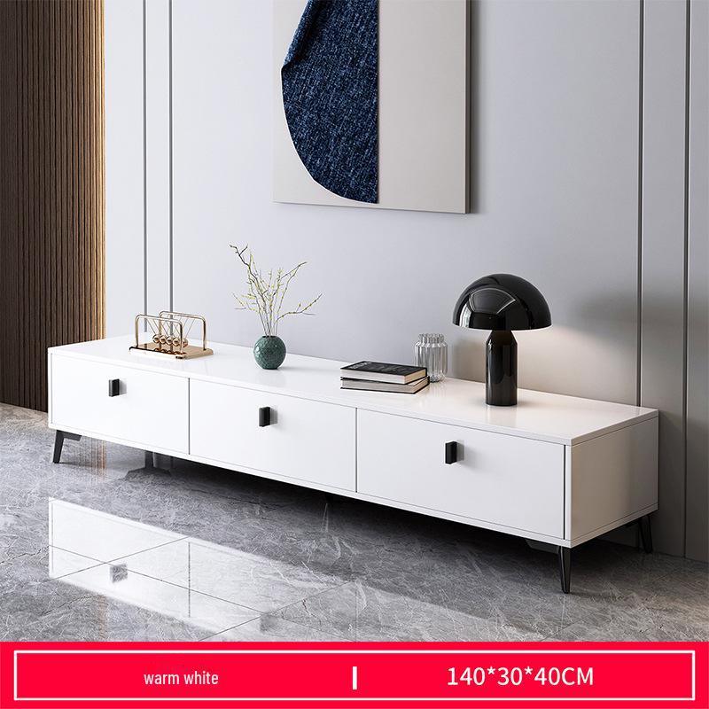 Yijiada Modern TV Cabinet & Coffee Table Combo for Small Spaces