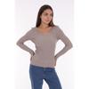 Standard Size Stair Collar Knitwear Blouse