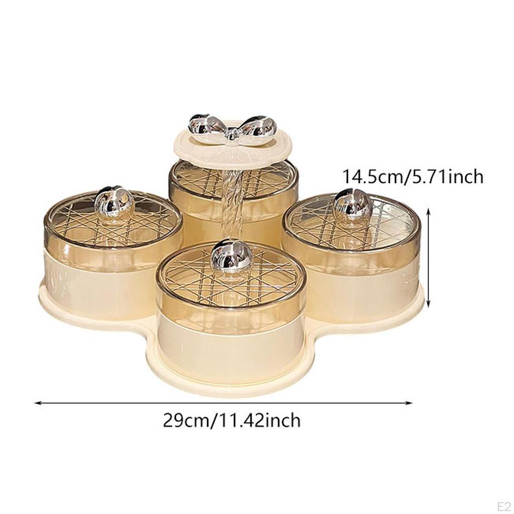 Divided Serving Tray Appetizer Multifunctional Snack Platter Storage Box Rotating
