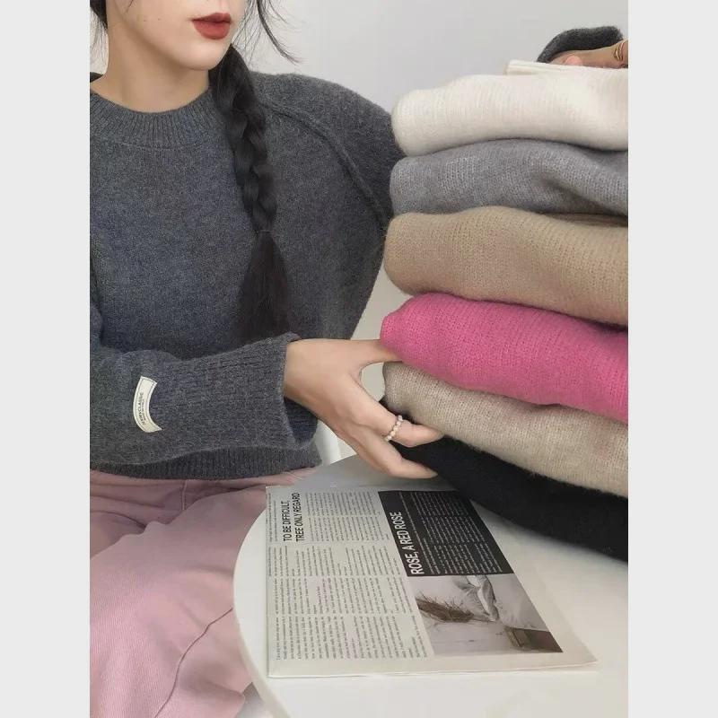 

Жіночий короткий светр з високою талією 2023 - Модний осінньо-зимовий високоякісний топ One Size