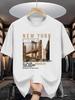 Plus Size - Plus Size - Men'S T-Shirt from New York City Featuring a Print of The Brooklyn Bridge An