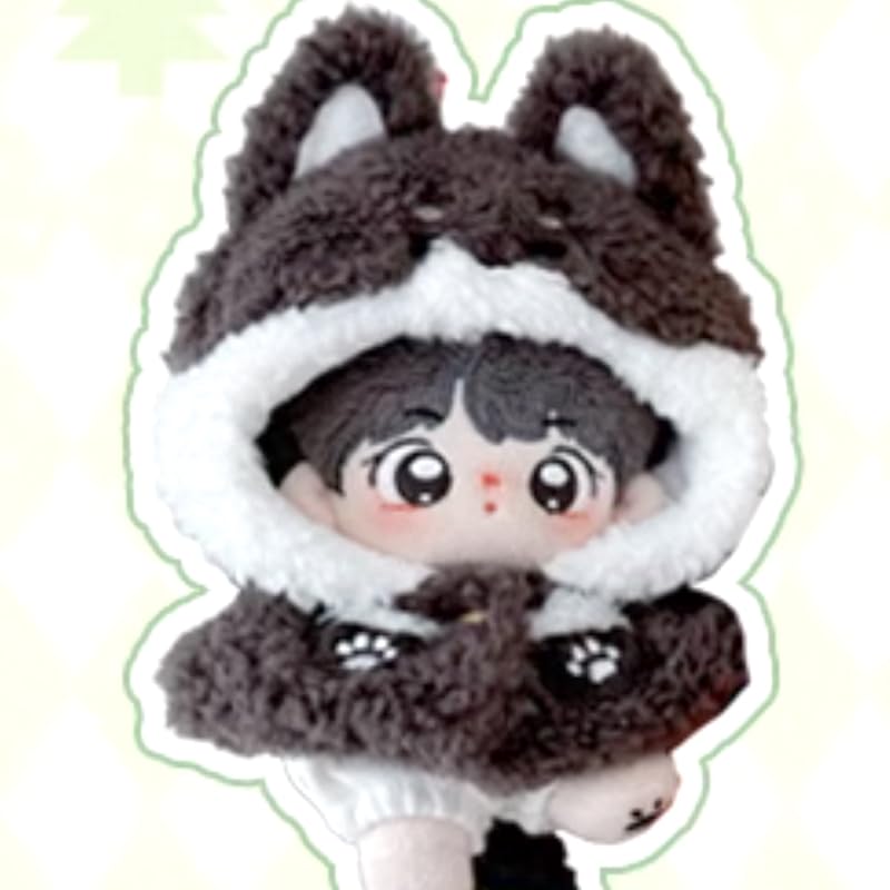 Fluffy Animal Kigurumi (10cm) Wolf Plush Clothes Kigurumi Accessories Otaku Doll Mascot Kpopdoll Costume [Used]