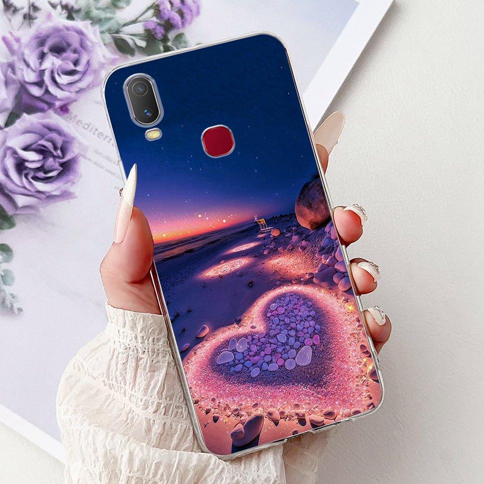 Cool Style Tiger Dragon Pattern Phone Case For Vivo Y11 2019 / Vivo Y12i 1906 Clear Soft Silicone TPU Back Cover Cartoon Coques
