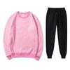 Unisex Autumn/Winter Fleece Sweatshirt & Sweatpants Set: Casual, Loose Fit