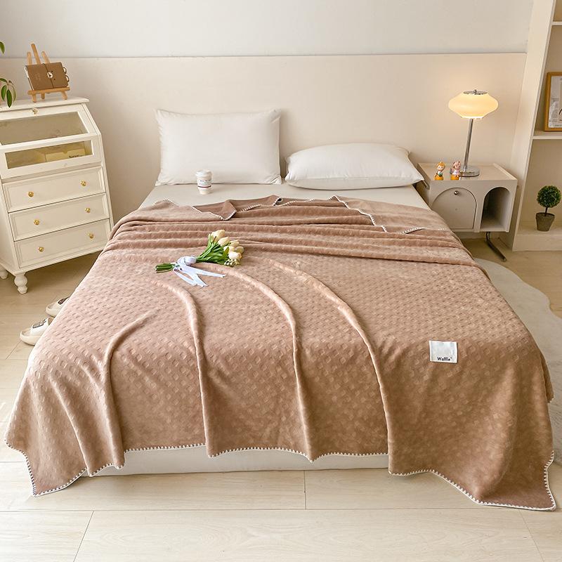 Class A Soft Glutinous Roll Blanket for Cat Summer Quilt Blanket Four Seasons Blanket Huafu Velvet Multifunctional Office Sofas Leisure Nap Blanket