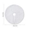 White Mini Xmas Tree Skirt Reusable Comfortable 15 Inch Xmas Tree Skirt Decoration for Living Room Garden