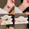 Butterfly Fashion Jewelry Bracelet With Gold Plating And Faux Pearl For Elegant Women