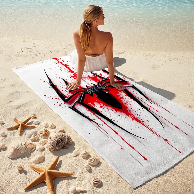 Spider-Man beach towel Outdoor camping Beach towel for vacation swim Outdoor pool Absorbent bath towel