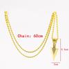 Men's Design Matte Black Long Necklace with Arrow Pendant Jewelry Chain Punk Rock Christmas Halloween Neck Chain For Men Women