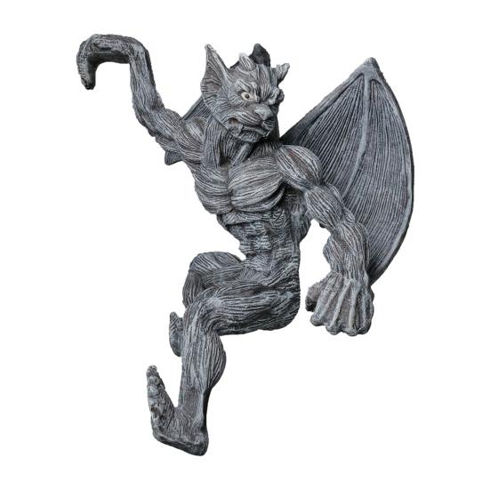 Gothic Gargoyle Fence Hanger Resin Dragon Winged Gargoyle Ornament Climbing Gargoyle Figurine for Garden Wall Porch Railings And Patio Decoration