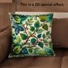 2D Enchanting Leafy Pattern Throw Pillow Covers Pattern Cushion Cover Suitable For Sofa Bedroom Car Pillow Cover