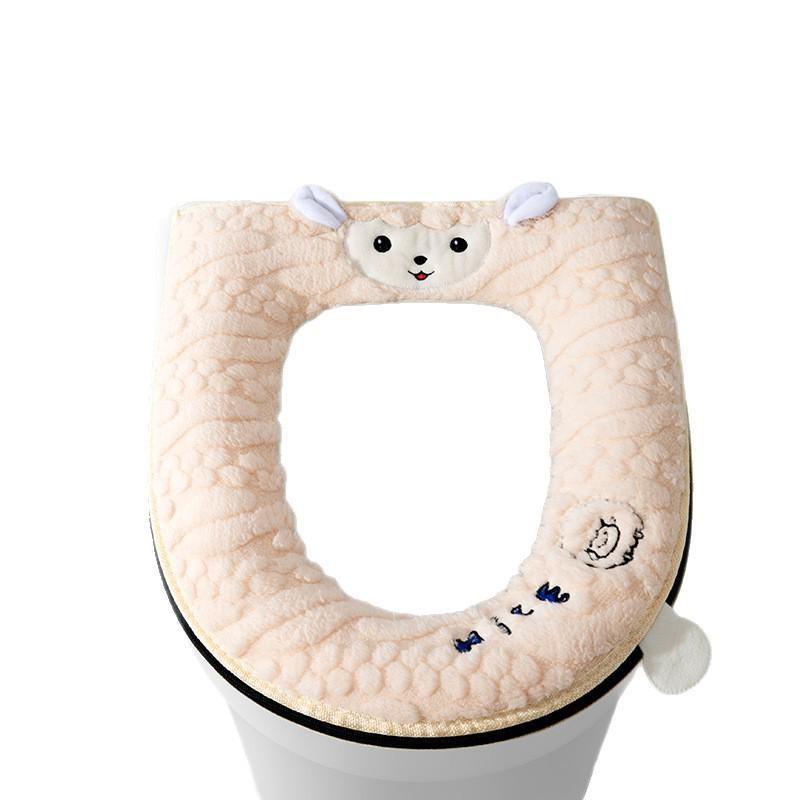 Winter Thickened Toilet Seat Cushion, Waterproof & Zippered, Universal Fit for All Seasons