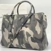 Prada Handbag Tote Bag 2-Way Shoulder Bag Crossbody Bag Silver Hardware Leather Genuine Leather Camo Camouflage