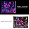 1pc Fluorescent Mushroom Moon Tapestry, UV Black Light Fantasy Plant Starry Sky Tapestry, Home Decoration Wall Hanging
