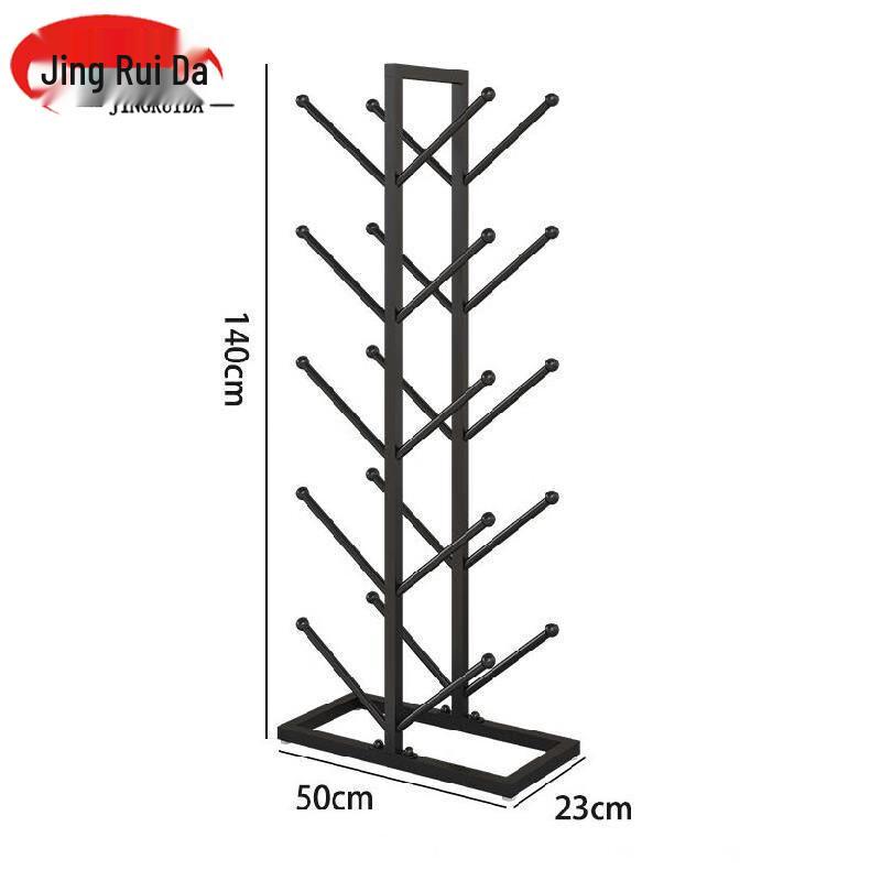JINGRUIDA Double-Sided 5-Tier Sports Ball Storage Rack